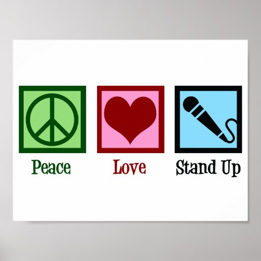 Peace Liebe Stand Up Comedy Poster (Vorne)