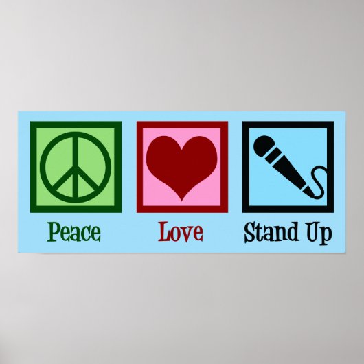 Peace Liebe Stand Up Comedy Poster (Vorne)