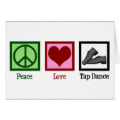 Peace Liebe Steche Dance Card (Vorderseite (Horizontal))