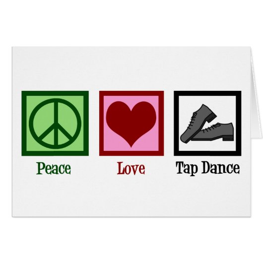 Peace Liebe Steche Dance Card (Vorderseite (Horizontal))