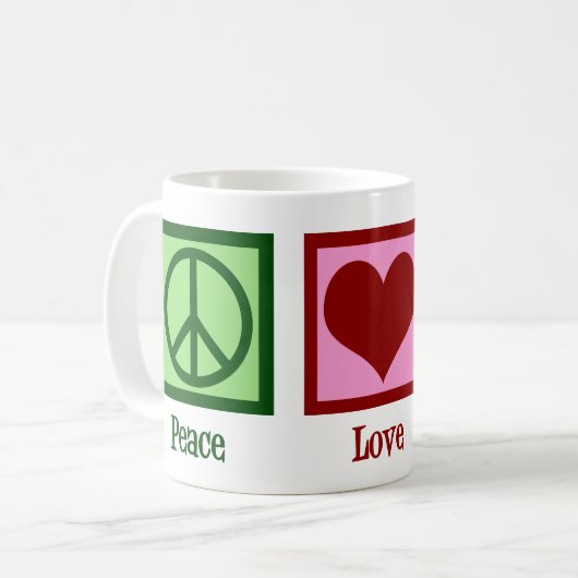 Peace Liebe Steche Tanz Kaffeetasse (Vorderseite Links)