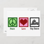 Peace Liebe Steche Tanz Postkarte (Vorne/Hinten)