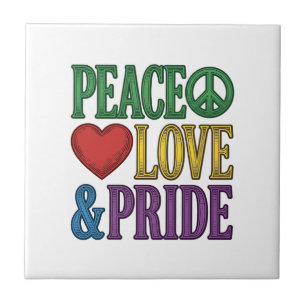 Peace Liebe Stolz Vintage Gravur Vektor Design_1 Fliese