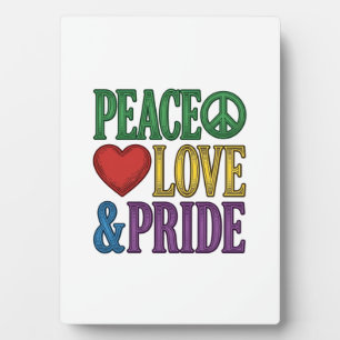 Peace Liebe Stolz Vintage Gravur Vektor Design_1 Fotoplatte