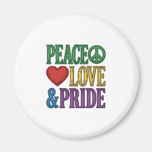 Peace Liebe Stolz Vintage Gravur Vektor Design_1 Magnet