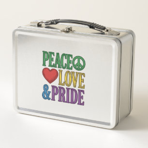 Peace Liebe Stolz Vintage Gravur Vektor Design_1 Metall Brotdose