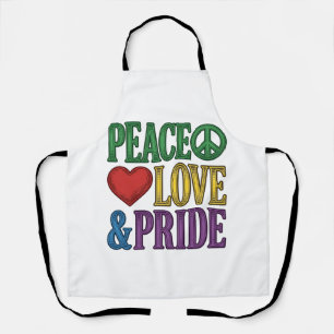 Peace Liebe Stolz Vintage Gravur Vektor Design_1 Schürze
