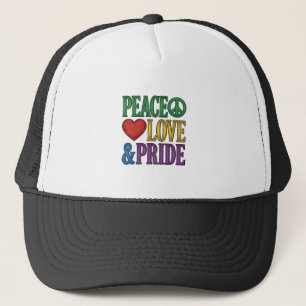 Peace Liebe Stolz Vintage Gravur Vektor Design_1 Truckerkappe