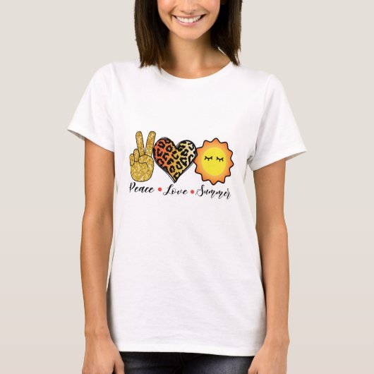 Peace Liebe Summer Cool T Shirt (Vorderseite)