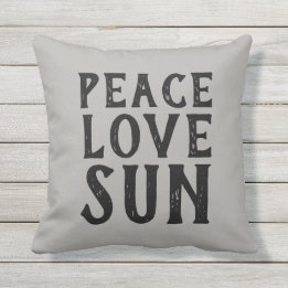 PEACE LIEBE SUN typografie | Kissen