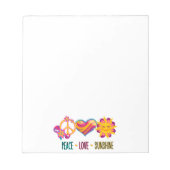 Peace Liebe Sunshine Notizblock (Vorderseite)