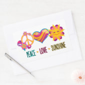 Peace Liebe Sunshine Rechteckiger Aufkleber (Umschlag)