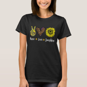 Peace Liebe Sunshine Sonnenblume Hippie Sonnenblum T-Shirt