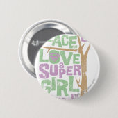 Peace Liebe & Supergirl Power Button (Vorne & Hinten)