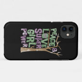 Peace Liebe & Supergirl Power Case-Mate iPhone Hülle (Rückseite (Horizontal))
