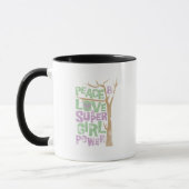 Peace Liebe & Supergirl Power Tasse (Links)