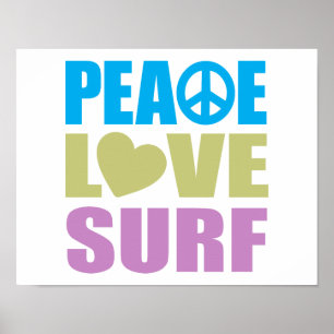 Peace Liebe Surf Poster
