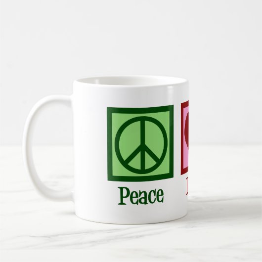 Peace Liebe Surfing Kaffeetasse (Links)
