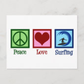 Peace Liebe Surfing Postkarte (Vorderseite)
