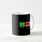 Peace Liebe Sushi Kaffeetasse (VorderseiteRechts)