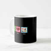 Peace Liebe Sushi Kaffeetasse (Vorderseite Links)