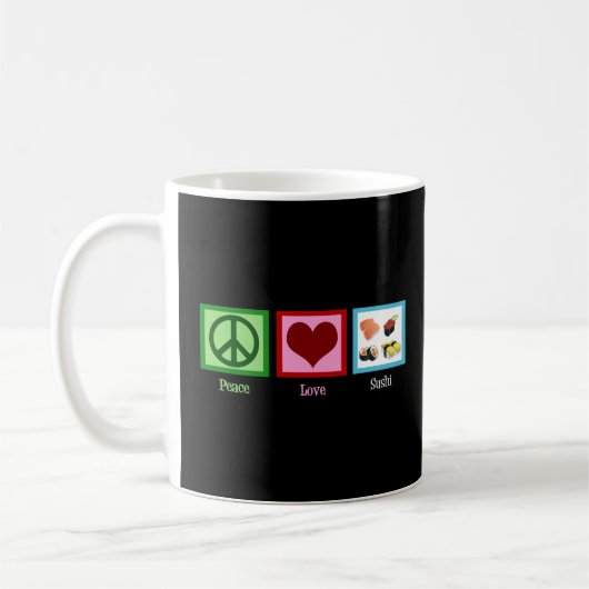 Peace Liebe Sushi Kaffeetasse (Links)