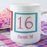 Peace Liebe Sweet 16 Niedlich 16. Geburtstag Kaffeetasse<br><div class="desc">Diese Peace Liebe 16 . Geburtstag Tasse ist das perfekte niedliche Geschenk für ein Teenager-Mädchen,  das neben einem Friedenszeichen und Herzenslust auch Rosa 16 Lieben hübsch. Bestellen Sie dieses Geburtstagsgeschenk für den 16. Geburtstag Ihrer Tochter,  damit ihr besonderer Tag perfekt wird.</div>
