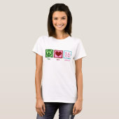 Peace Liebe Sweet 16 Niedliche 16. Geburtstagskart T-Shirt (Vorne ganz)