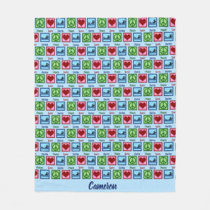 Peace Liebe Swim Custom Swim Team Fleecedecke