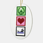 Peace Liebe Swim Keramikornament (Links)