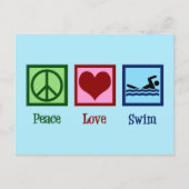 Peace Liebe Swim Postkarte (Vorderseite)