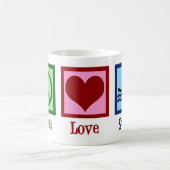 Peace Liebe Swim Team Niedlich Schwimmer Kaffeetasse (Mittel)