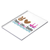 Peace Liebe Synchro Synchro Synchronisation Schwim Notizblock (Linke Seite)