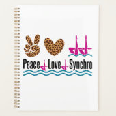Peace Liebe Synchro Synchro Synchronisation Schwim Planer (Vorderseite)