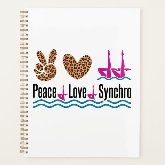 Peace Liebe Synchro Synchro Synchronisation Schwim Planer (Vorderseite)