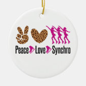 Peace Liebe Synchro Synchronized Skaten Keramik Ornament (Vorne)