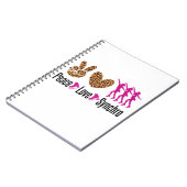 Peace Liebe Synchro Synchronized Skaten Notizblock (Linke Seite)