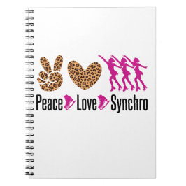 Peace Liebe Synchro Synchronized Skaten Notizblock