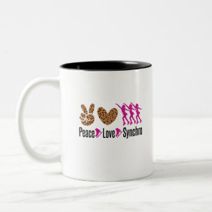 Peace Liebe Synchro Synchronized Skaten Zweifarbige Tasse
