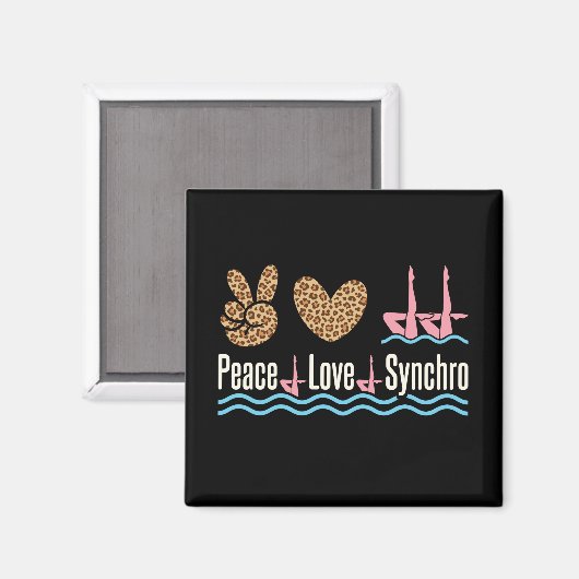 Peace Liebe Synchro Synchronschwimmen Magnet (Vorderseite/Rückseite)