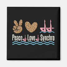 Peace Liebe Synchro Synchronschwimmen