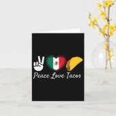 Peace Liebe Tacos Cinco De Mayo Karte (Gelbe Blume)