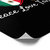 Peace Liebe Tacos Cinco De Mayo Poster (Ecke)