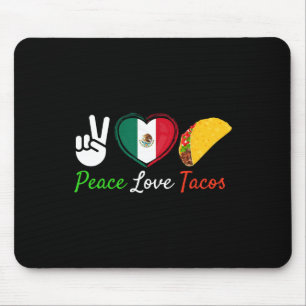 Peace Liebe Tacos Niedlich Taco Cinco De Mayo Mexi Mousepad