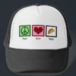 Peace Liebe Tacos Truckerkappe<br><div class="desc">Von allen mexikanischen Speisen sind Tacos mein Favorit.</div>