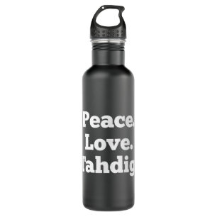 Peace Liebe Tahdig Funny Persian Rice Iran Iran Edelstahlflasche