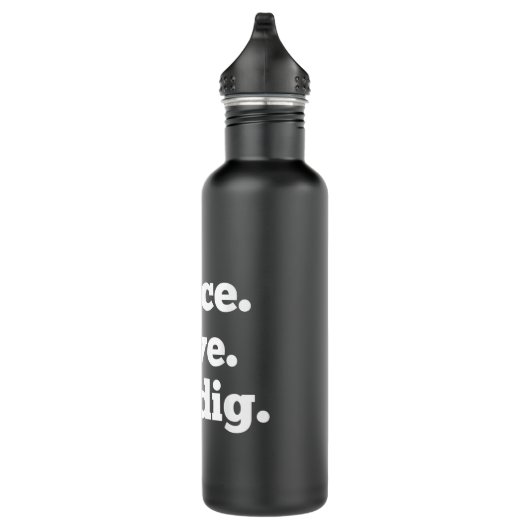 Peace Liebe Tahdig Funny Persian Rice Iran Iran Edelstahlflasche (Rechts)