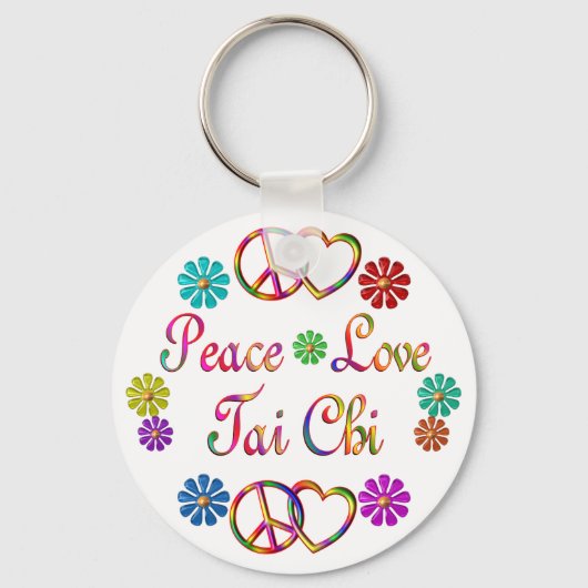 Peace Liebe Tai Chi Schlüsselanhänger (Vorderseite)