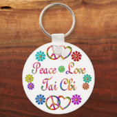 Peace Liebe Tai Chi Schlüsselanhänger (Vorderseite)