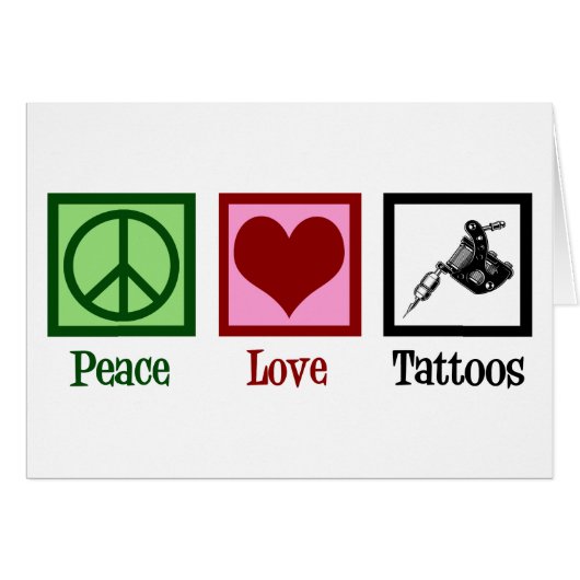 Peace Liebe Tattoos Niedlich Tattoo Artist Gun Car (Vorderseite (Horizontal))